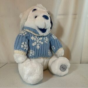 Winnie The Pooh Snowflake Sweater 12”Plush Disney Store Exclusive Brand Retired